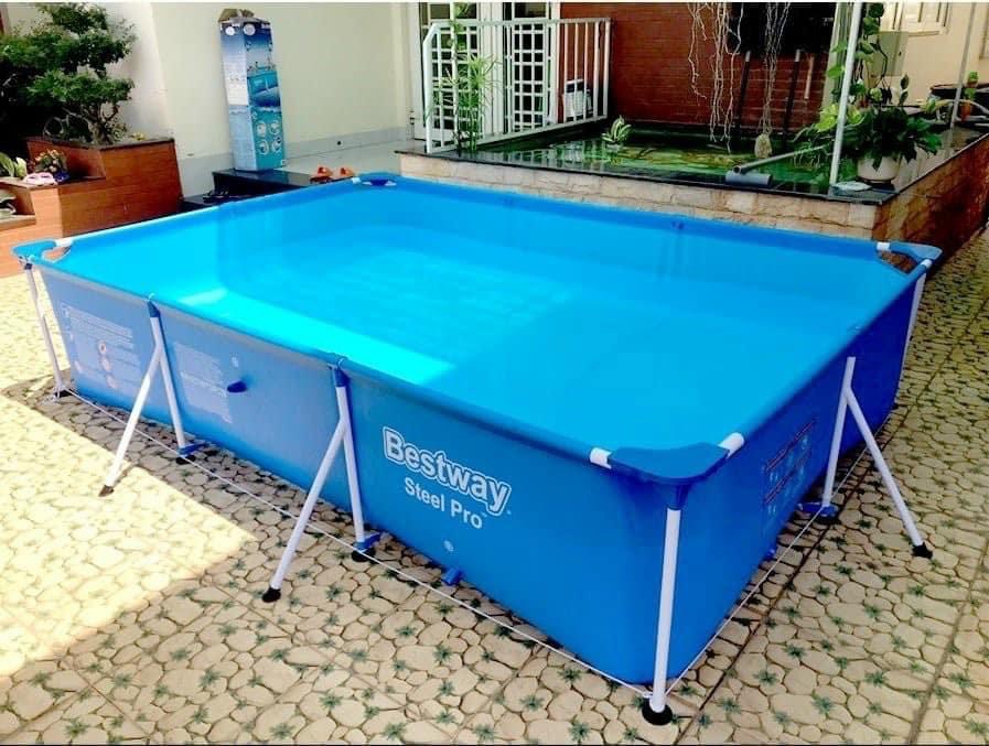 BỂ BƠI KHUNG CHỐNG KIM LOẠI BESTWAY (3.00M X 2.0M X 0.66CM )