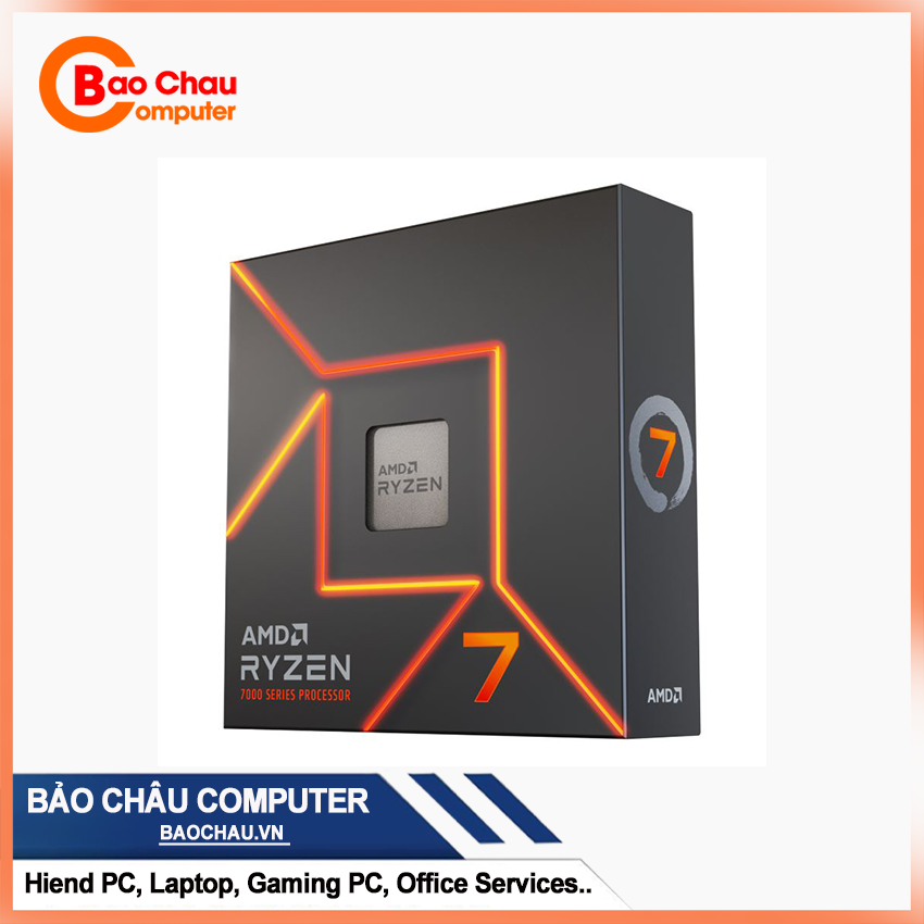 CPU AMD Ryzen 7 7700X (8 nhân 16 luồng/Boost 5,4 GHz/40 MB Cache/TDP 105W)