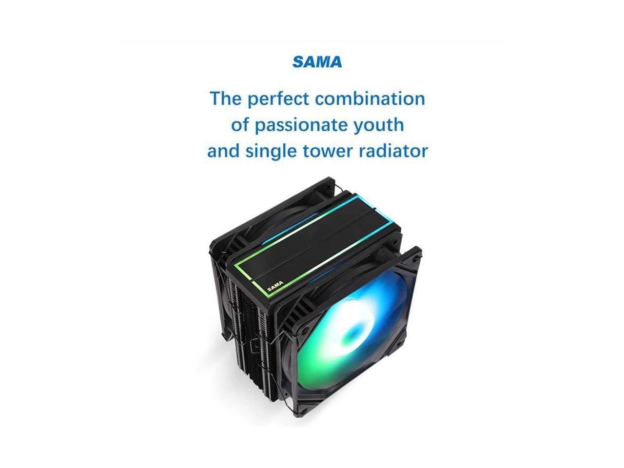 Tản nhiệt khí  SAMA  KA600D Black (6Pipe/200w/2Argb)
