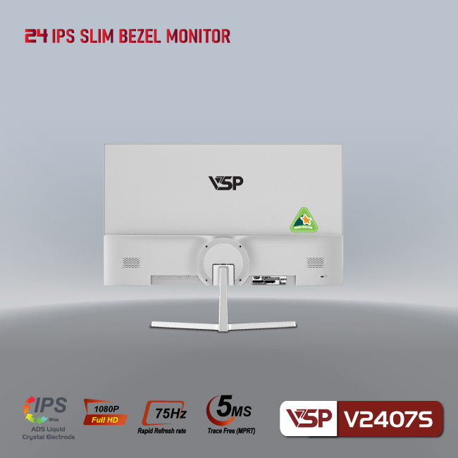 Màn hình máy tính VSP V2407S 24inch tràn viền (IPS/75hz/24inch)