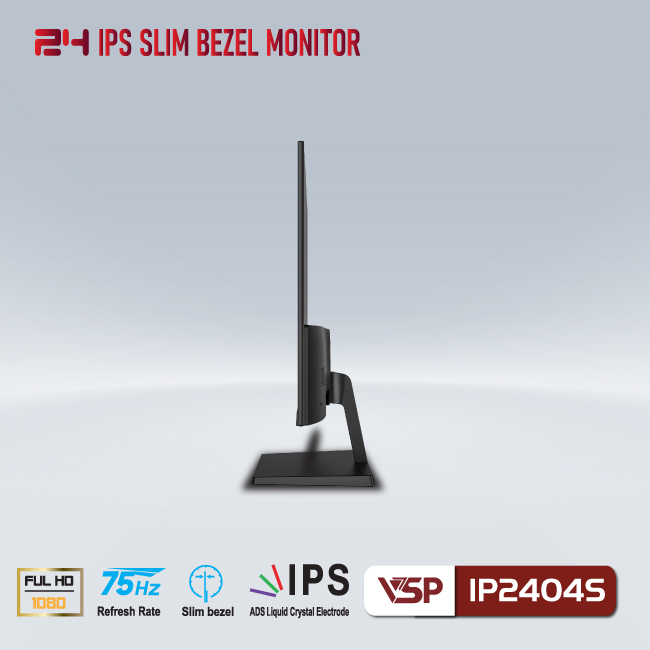 Màn hình VSP IPS IP2404S 24inch tràn viền (IPS/75hz/24inch)
