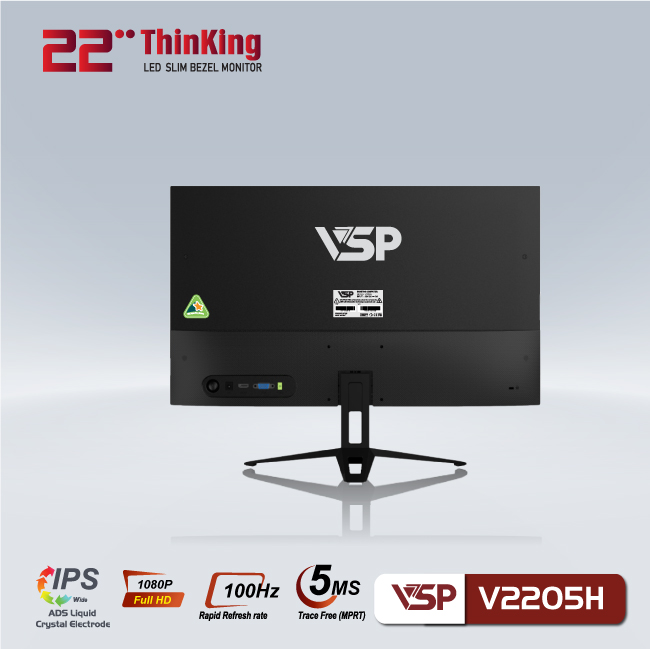Màn hình máy tính VSP V2205H (22Inch/IPS/fullvien/đen)