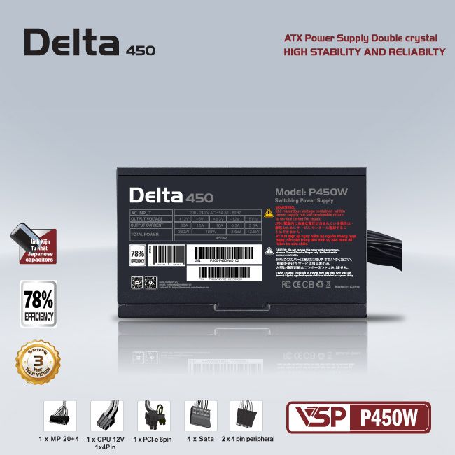 Nguồn Delta P450W