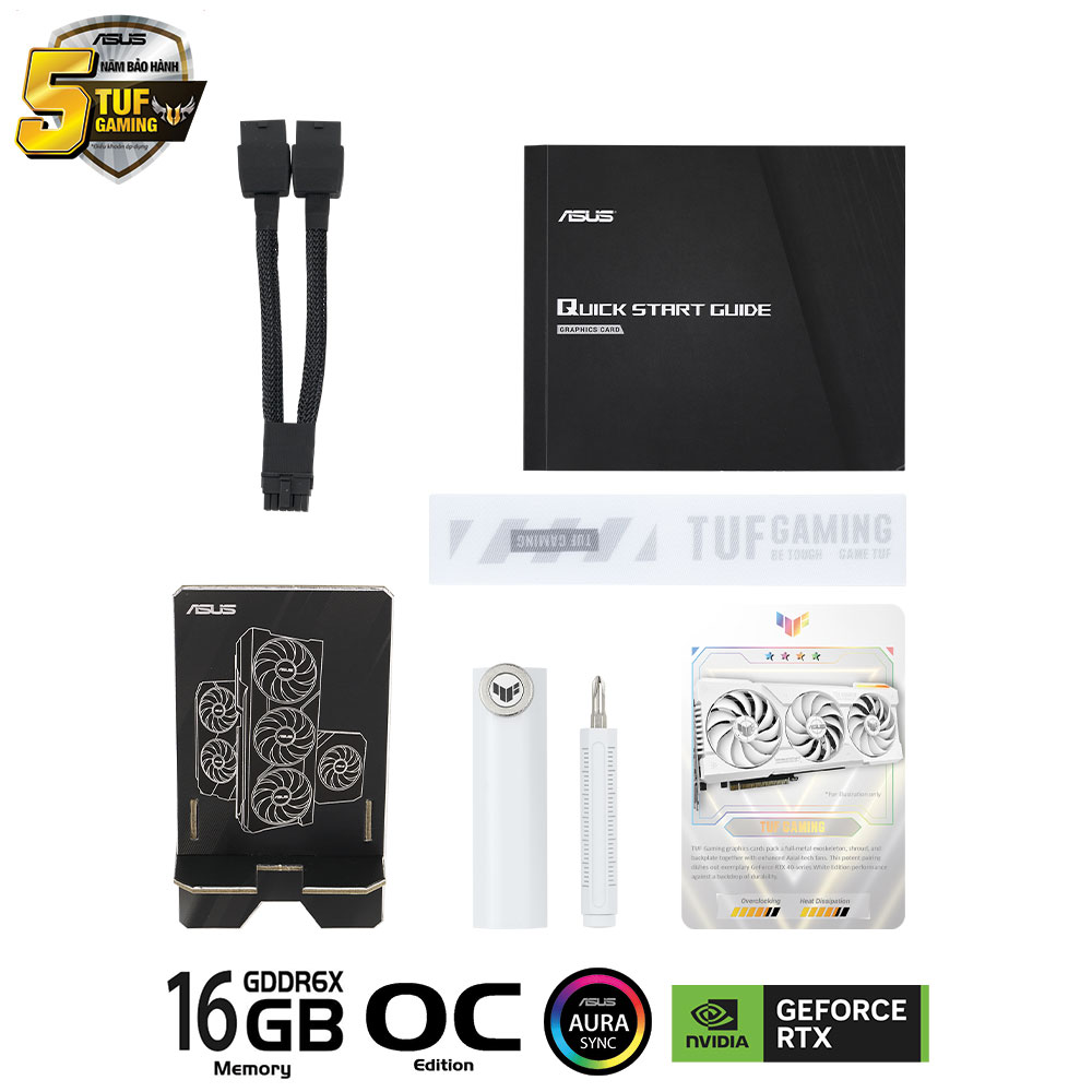 Card màn hình ASUS TUF GAMING 4070Ti SUPER OC 16GB GDDR6X WHITE