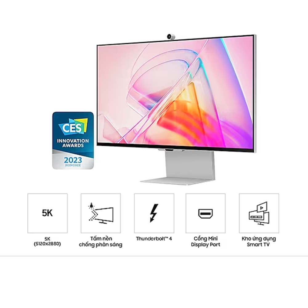 Màn Hình SAMSUNG ViewFinity S9 5K LS27C900PAEXXV (27 inch - IPS - 5K - 60Hz - 5ms- Speaker - Webcam)