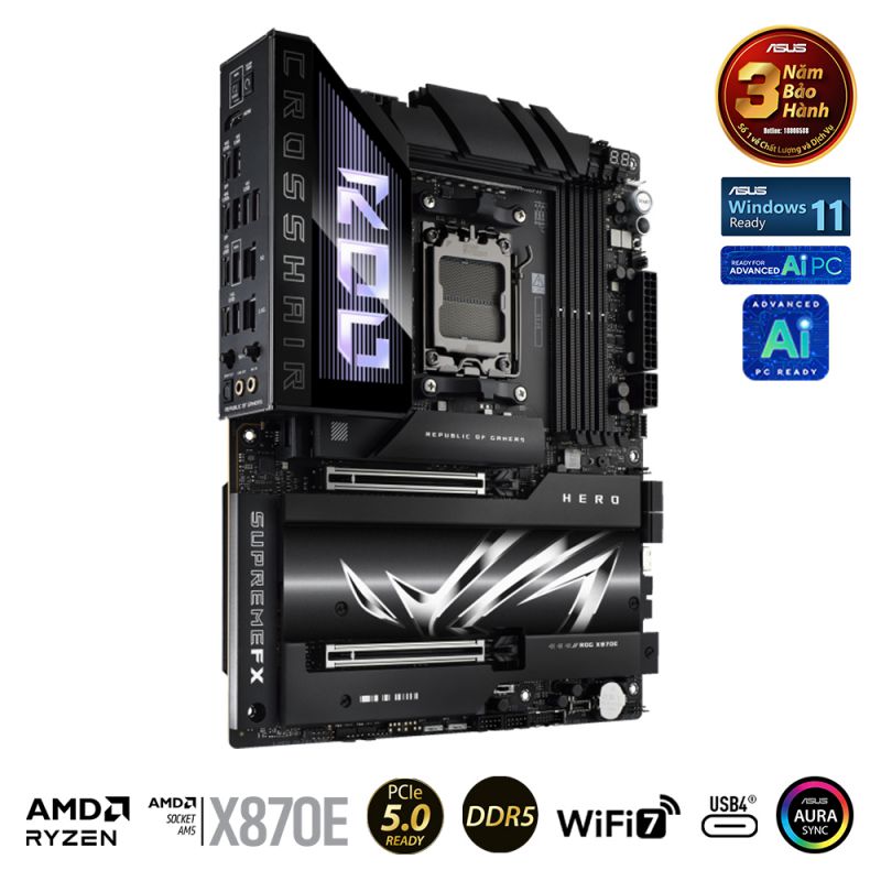 Mainboard ASUS ROG CROSSHAIR X870E HERO (AMD X870E, Socket AM5, ATX, 4 x RAM DDR5)