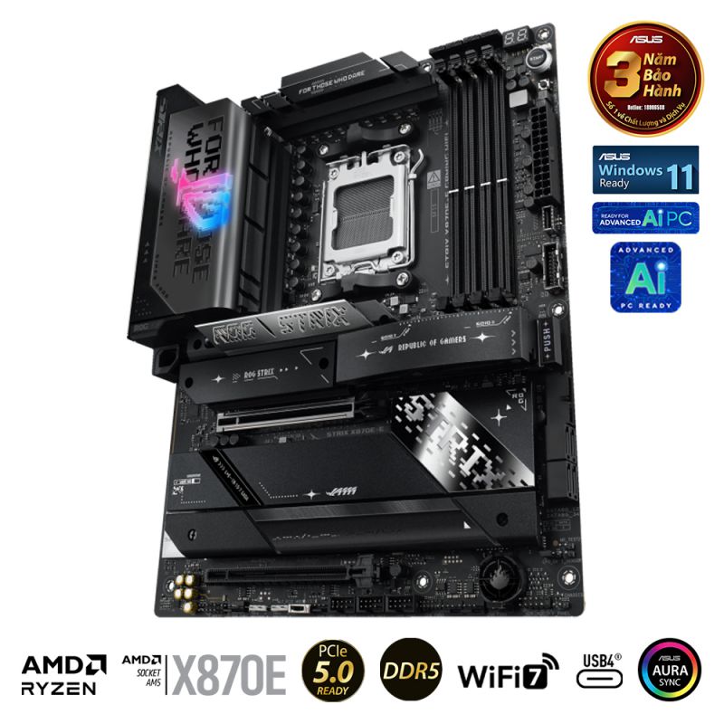 Mainboard ASUS ROG STRIX X870E-E GAMING WIFI(AMD X870E, Socket AM5, ATX, 4 x RAM DDR5)