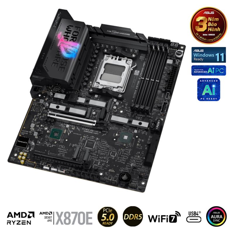 Mainboard ASUS ROG STRIX X870E-E GAMING WIFI(AMD X870E, Socket AM5, ATX, 4 x RAM DDR5)