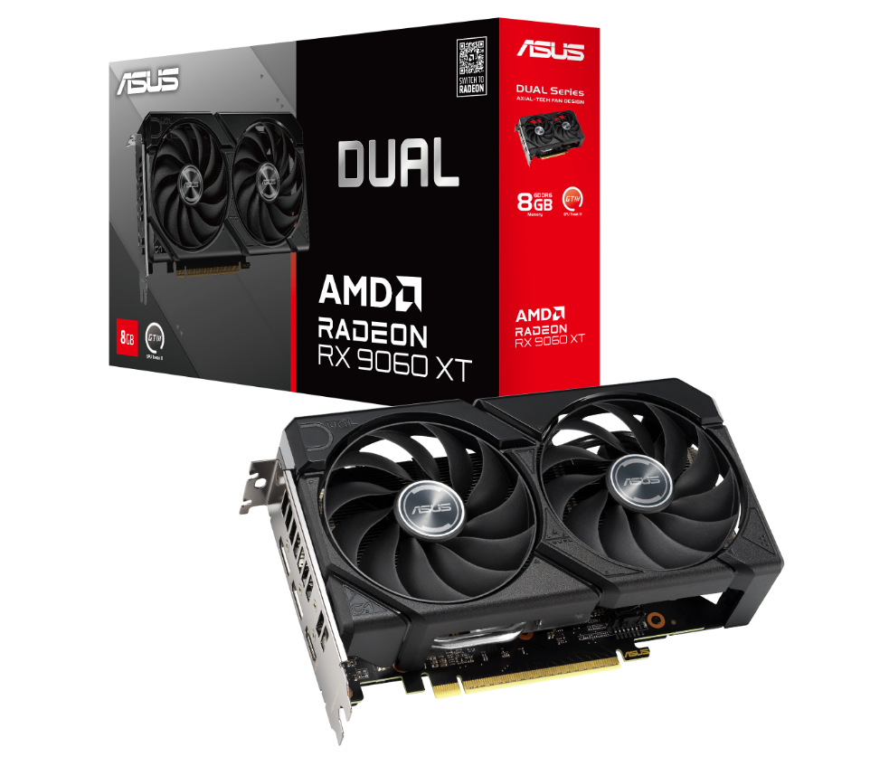 Card Màn Hình  ASUS Dual Radeon RX9060XT 8G GDDR6