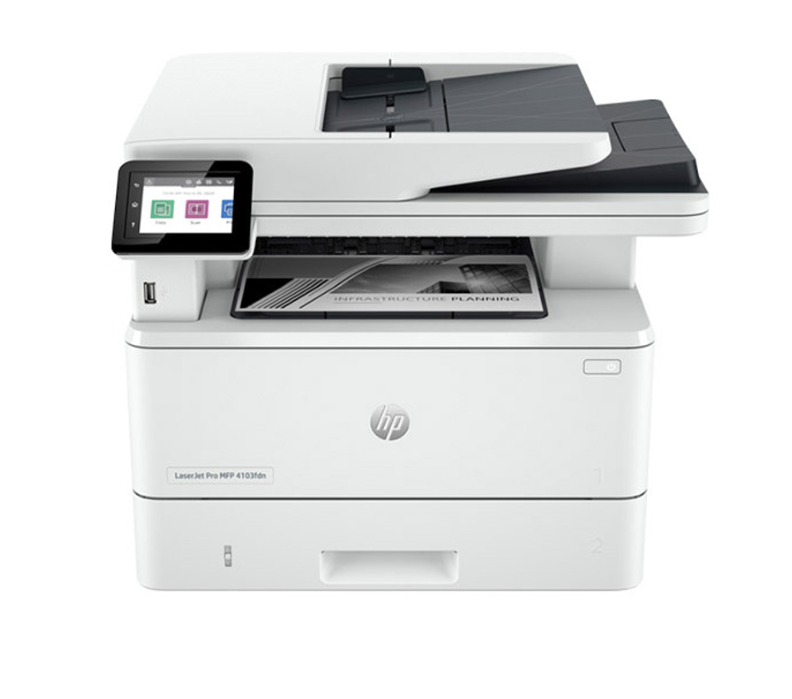 Máy in Laser đen trắng đa năng HP 4103fdn 2Z628A (A4 | In đảo mặt | Scan ADF 2 mặt | Copy | Fax | USB | LAN)